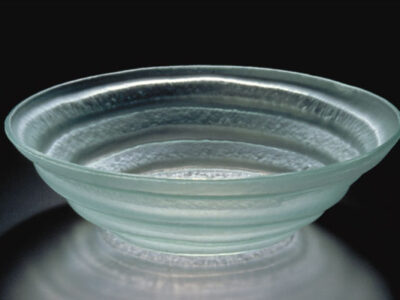 Spiral Bowl, frosted glass