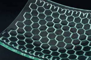 Recycled glass platter Honeycomb